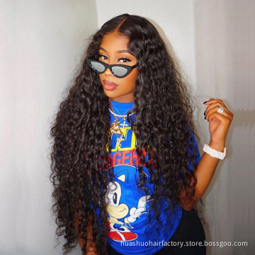 Unprocessed Raw Indian Human Hair Cuticle Aligned Deep Wave Bundles High Quality Double Drawn Virgin Hair Vendors